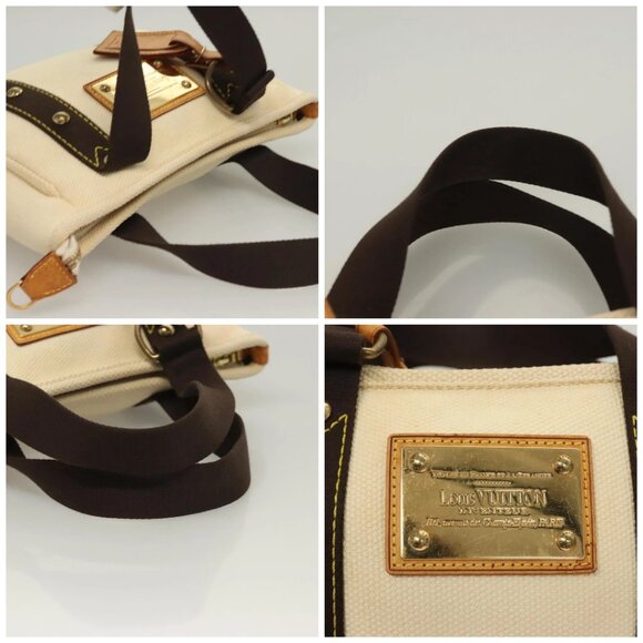 LOUIS VUITTON Antigua Cabas PM Hand Bag Ivory Brown M40039 LV Auth 127959 - Picture 16 of 16
